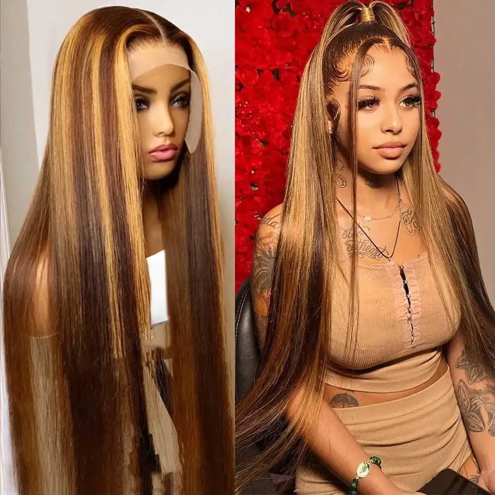 Honey Blonde Straight Lace Front Wig