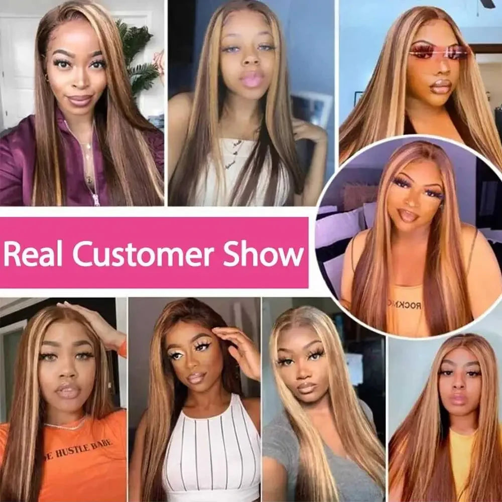 Honey Blonde Straight Lace Front Wig