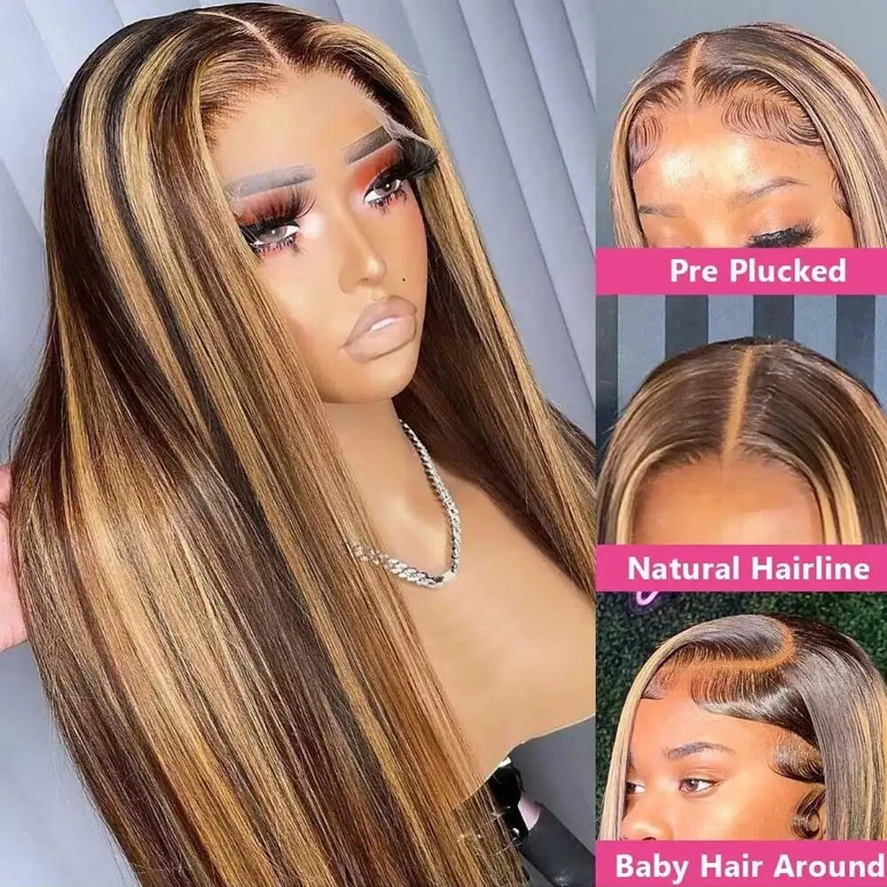 Honey Blonde Straight Lace Front Wig