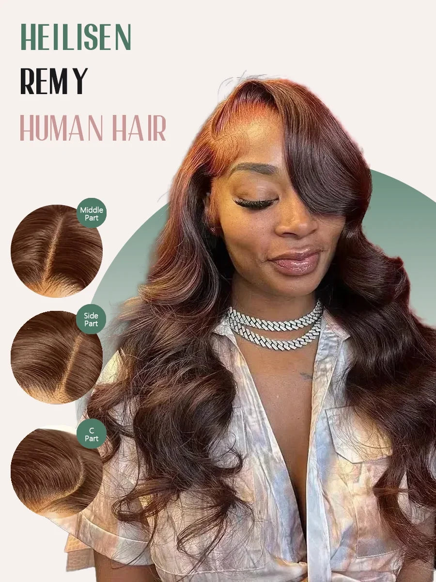 Chocolate Brown Body Wave Lace Front Wig