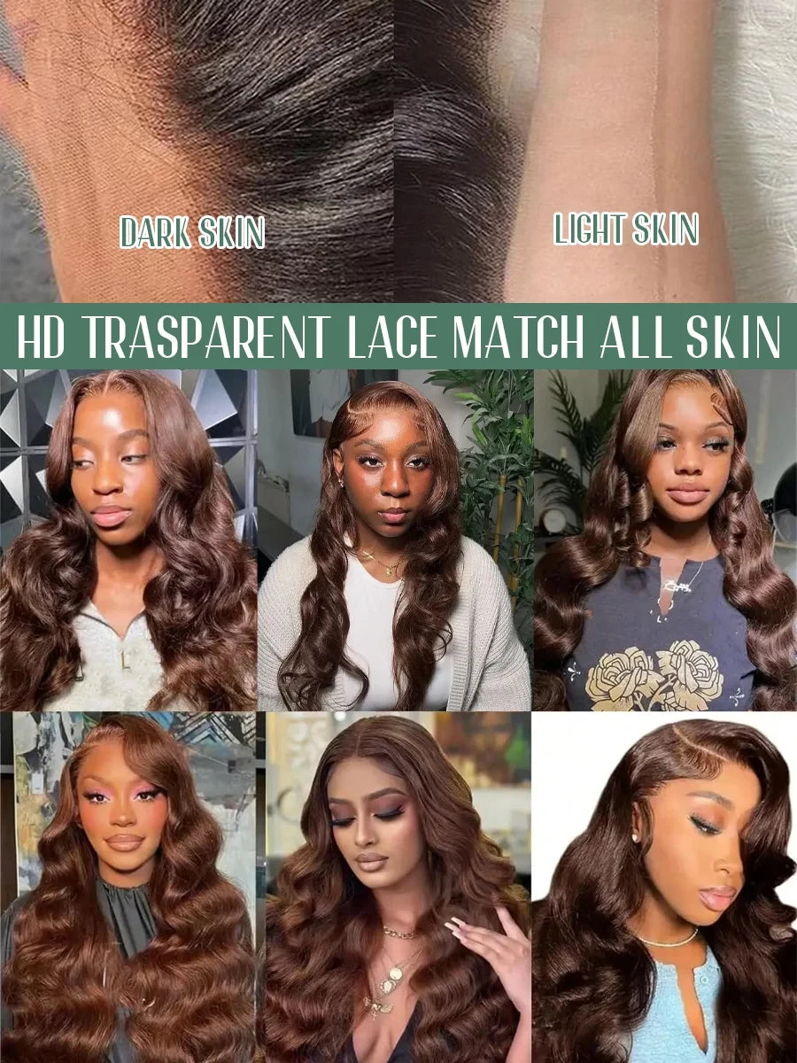 Chocolate Brown Body Wave Lace Front Wig