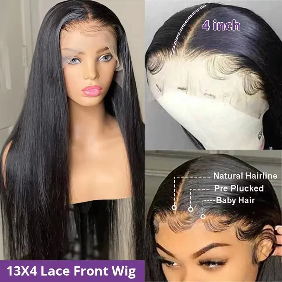 Bone Straight Human Hair Lace Wig