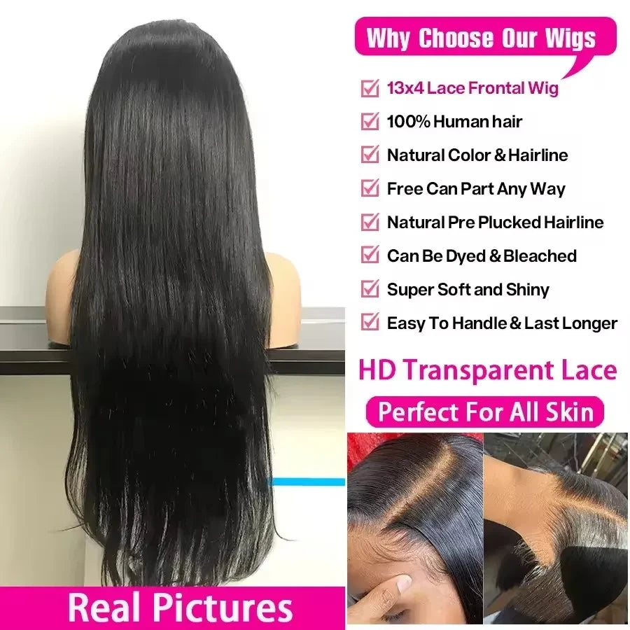 Bone Straight Human Hair Lace Wig